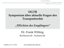 Dr. Frank Wilting