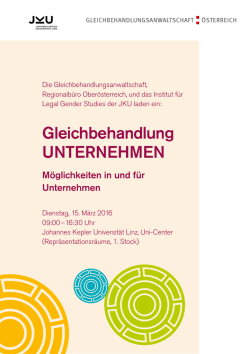 Gleichbehandlung unternehmen! - Gleichbehandlungsanwaltschaft