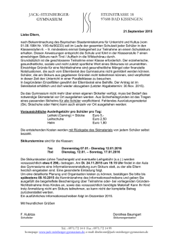 Infoschreiben - Jack-Steinberger