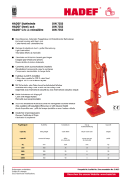 HADEF Stahlwinde DIN 7355 HADEF Steel Jack DIN 7355 HADEF