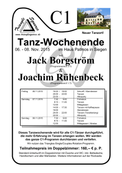 Tanz-Wochenende Jack Borgström Joachim Rühenbeck