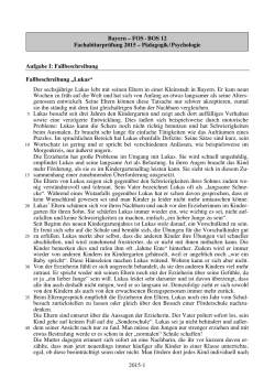 FOS⋅ BOS 12 Fachabiturprüfung 2015
