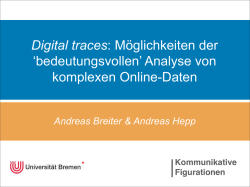 Digital traces