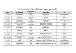 VCP Stamm Vulkan Heilbronn Böckingen Programmplanung 2015