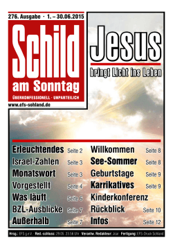 Gemeindeblatt Juni 2015
