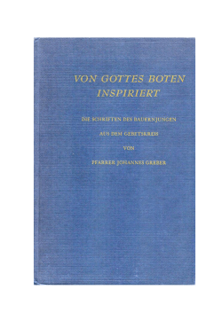 Von Gottes Boten inspiriert - Die Schriften des