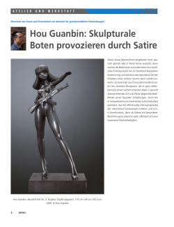 Hou Guanbin: Skulpturale Boten provozieren durch Satire
