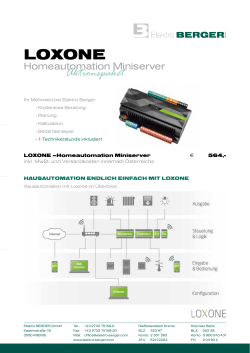 loxone - Elektropaket | Elektro BERGER GmbH