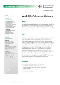Work-Life-Balance optimieren