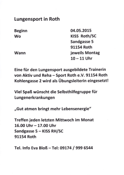 Lungensport in Roth