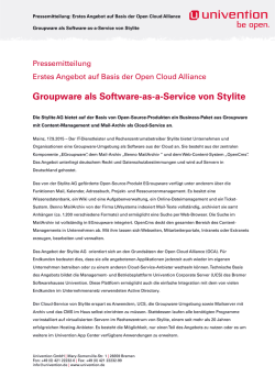 Groupware als SoftwareasaService von Stylite