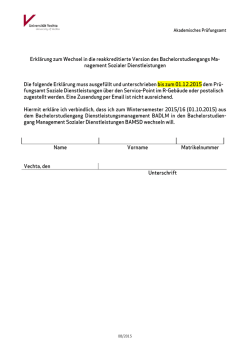 Erklärung zum Wechsel von BADLM in BAMSD