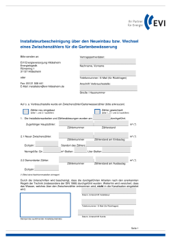 Installateurbescheinigung &uuml;ber den Neueinbau bzw. Wechsel eines