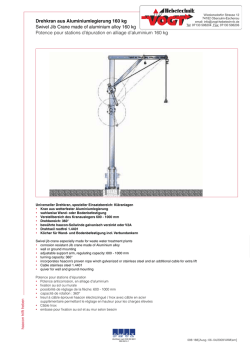 Drehkran aus Aluminiumlegierung 160 kg Swivel Jib Crane made of