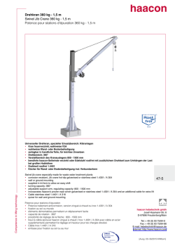 Drehkran 360 kg - 1,5 m Swivel Jib Crane 360 kg - 1,5 m