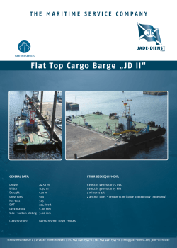 Flat Top Cargo Barge „JD II“ - Jade