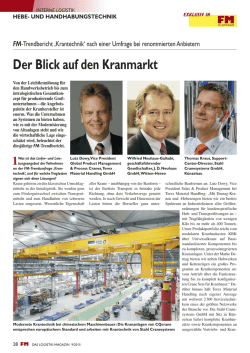 Der Blick auf den Kranmarkt - FM DAS LOGISTIK