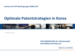 Optimale Patentstrategien in Korea