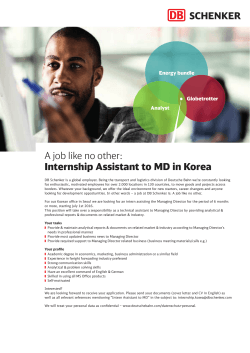 A job like no other: Internship Assistant to MD in Korea