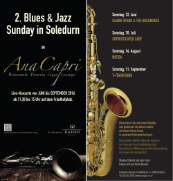 Blues & Jazz 2016 - Ana Capri Solothurn