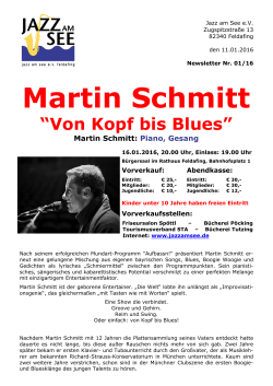 Martin Schmitt mit „Von Kopf bis Blues“