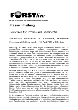 PM 04 " FORST live für Profis und Semiprofis"