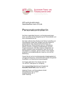 Personalcontroller/in - Alsterdorf Finanz