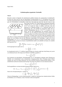 Lichtabsorption organischer Farbstoffe