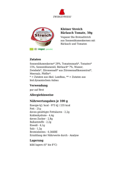 Kleiner Streich Bärlauch Tomate