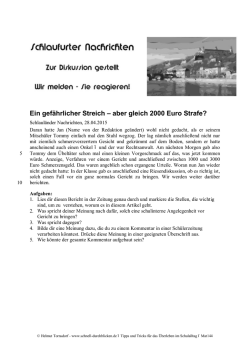 Ein gef&auml;hrlicher Streich &ndash; aber gleich 2000 Euro Strafe?