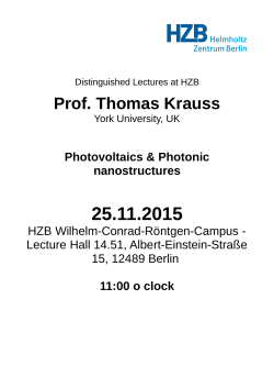 Prof. Thomas Krauss - Helmholtz