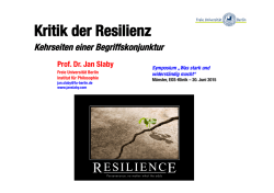 Kritik der Resilienz - EOS