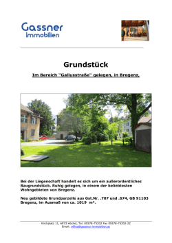 Grundst&uuml;ck - Gassner Immobilien