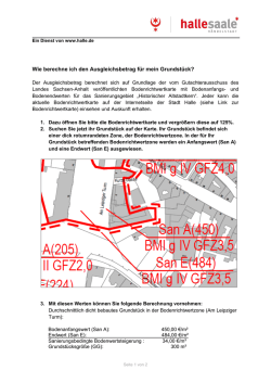 Wie berechne ich den Ausgleichsbetrag für mein Grundstück?