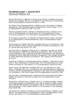 Hand&auml;nderungen 1 Quartal 2016