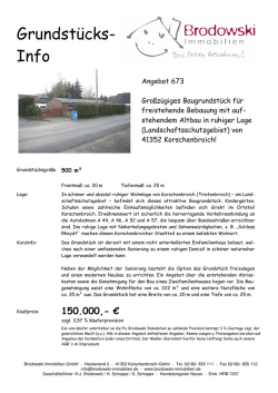 Grundst&uuml;cks- Info - Brodowski Immobilien GmbH