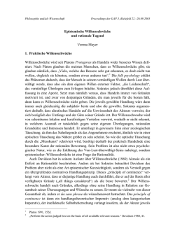 Epistemische Willensschwäche und rationale Tugend
