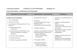 Gymnasium Sedanstr. Lehrpl&auml;ne S II Fach: Philosophie Jahrgang