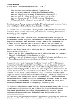 Luthers Schatten (Referat auf der Goslarer Propsteisynode vom 3.9