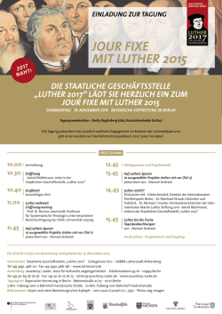 jour fixe mit luther 2015