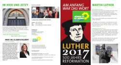 MARTIN LUTHER IM HIER UND JETZT