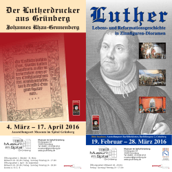Luther-Flyer mit Begleitprogramm