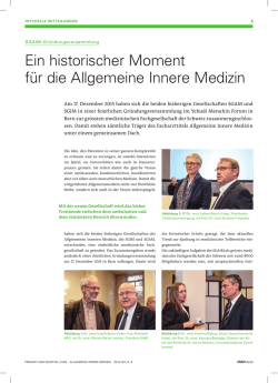 Ein historischer Moment f&uuml;r die Allgemeine Innere