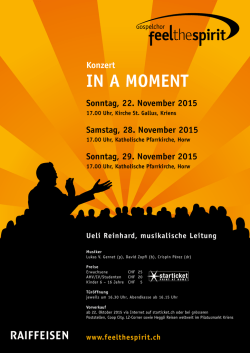 IN A MOMENT - Feel the Spirit