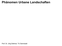 Phänomen Urbane Landschaften - Schader