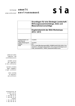 Grundlagen f&uuml;r eine Strategie Landschaft