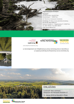 Flyer zum Naturpark-Symposium "Landschaft: Natur und Kultur" PDF