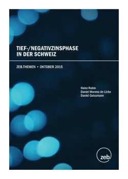 zeb Studie Tief- Negativzinsphase Schweiz 2015