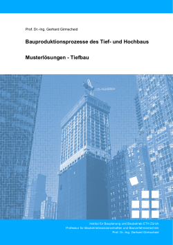 Bauproduktionsprozesse des Tief