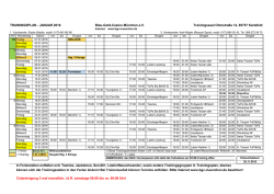 TRAININGSPLAN - JANUAR 2016 Blau-Gold